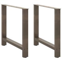 Salontafelpoten 2 st 80x(72-73) cm staal naturel