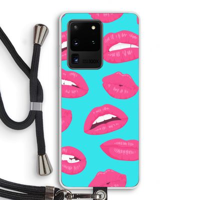 Bite my lip: Samsung Galaxy S20 Ultra Transparant Hoesje met koord
