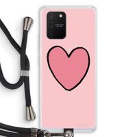 Hartje: Samsung Galaxy S10 Lite Transparant Hoesje met koord Hartje: Samsung Galaxy S10 Lite Transparant Hoesje met koord