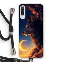 Night Guardian: Samsung Galaxy A70 Transparant Hoesje met koord