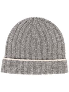 Brunello Cucinelli bonnet bicolore - Gris