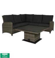 Qopps Aruba lounge dining set met in hoogte verstelbare tafel