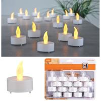 LED theelichtjes/waxinelichtjes - 2x Set van 16x - op batterijen - kunststof waxinelichtjes