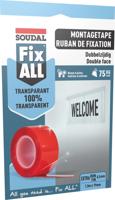 Soudal Fix All Dubbelzijdig Montagetape Transparant 1,5m Rol