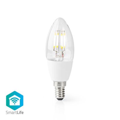 Nedis SmartLife LED Filamentlamp | Wi-Fi | E14 | 400 lm | 5 W | 1 stuks - WIFILF10WTC37 WIFILF10WTC37