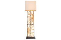 Staande lamp EUPHORIA 165cm lampenkap beige longan hout naturel - 44688