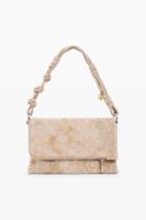 Middelgrote tas met klep en borduursels - WHITE - U