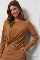 Studio Anneloes Winona Knot Top 13247 T-shirt Lange Mouw 1300 Caramel