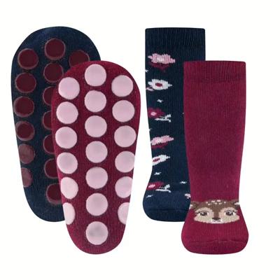 Ewers antislip sokken 2-pack Reh Blumen Rosenrauch-31-34