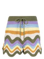 ZIMMERMANN short en crochet à rayures - Violet