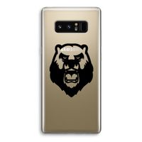Angry Bear (black): Samsung Galaxy Note 8 Transparant Hoesje