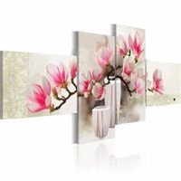 Handgeschilderd schilderij - Geur van magnolia  100x45cm