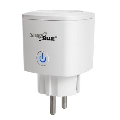 GreenBlue WiFi op afstand bedienbaar stopcontact, Android/iOS/Alexa/Google Home, energieverbruik. Energie, timer, max 3680W, type F, GB720 F