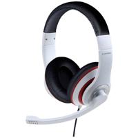 Gembird Over Ear headset Kabel Wit, Zwart, Rood Volumeregeling, Headset