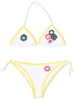 MC2 Saint Barth Kids bikini Holly à fleurs brodées - Blanc - thumbnail