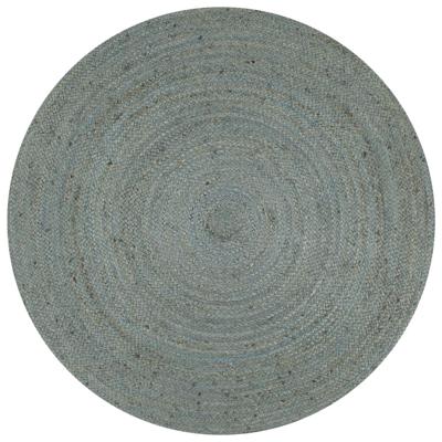 VidaXL Vloerkleed handgemaakt rond 90 cm jute olijfgroen