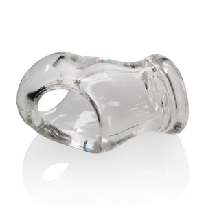 Oxballs Unit-X Stretch - Sporty Sleek Cocksling with Extended Ballstretcher Base - Clear