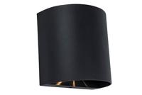 Lutec Zwarte wandlampGemini Beams rond design - 5104006012