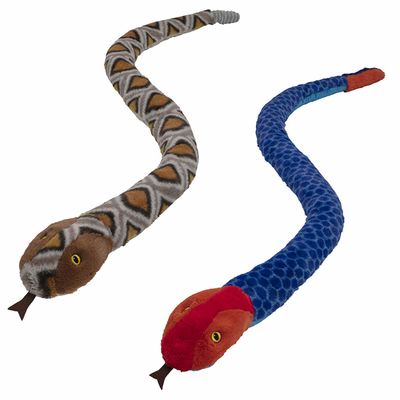 Pluche dieren knuffels 2x slangen van 150 cm