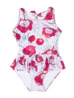 Andorine maillot de bain à fleurs - Blanc - thumbnail