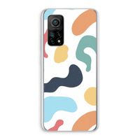 Memphis Shapes Blue: Xiaomi Mi 10T 5G Transparant Hoesje
