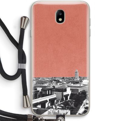 Marrakech Skyline : Samsung Galaxy J7 (2017) Transparant Hoesje met koord