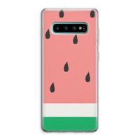 Watermeloen: Samsung Galaxy S10 Plus Transparant Hoesje - thumbnail