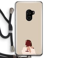I drink wine: Xiaomi Mi Mix 2 Transparant Hoesje met koord