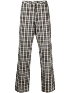 Walter Van Beirendonck Pre-Owned pantalon à carreaux - Marron