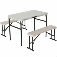 Tafel met stoelen Lifetime Crème 106 x 61 x 74 cm Tafel met stoelen Lifetime Crème 106 x 61 x 74 cm