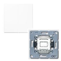 Jung inbouw tiptoets schakelaar serie met drukknop alpin wit LS 995 WW