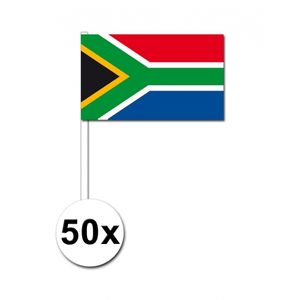 Zwaaivlaggetjes Zuid Afrika 50 stuks   -