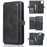 iPhone 13 Pro hoesje - Bookcase - Afneembaar 2 in 1 - Backcover - Pasjeshouder - Portemonnee - Kunstleer - Zwart - thumbnail