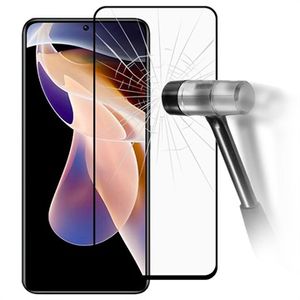 Full Cover Xiaomi Redmi Note 11 Pro+ Screenprotector van gehard glas - 9H - Zwart