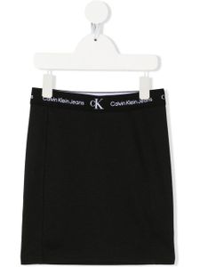 Calvin Klein Kids jupe à taille à logo - Noir