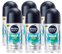 Nivea Men Fresh Kick Anti-Transpirant Roll-On Voordeelverpakking