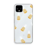 Ananasjes: Pixel 4 Transparant Hoesje