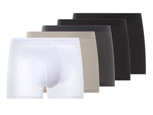 LIVERGY 5 heren boxers (Zwart/grijs, M)