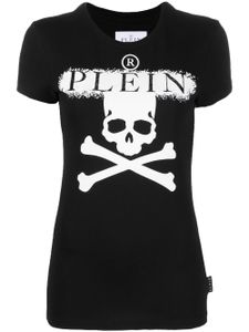 Philipp Plein t-shirt à imprimé tête de mort - Noir