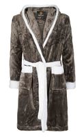 Badjas kind grijs / badjas met capuchon - XL (11-13 jaar) Badjas kind grijs / badjas met capuchon - XL (11-13 jaar)