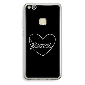 Friends heart black: Huawei Ascend P10 Lite Transparant Hoesje