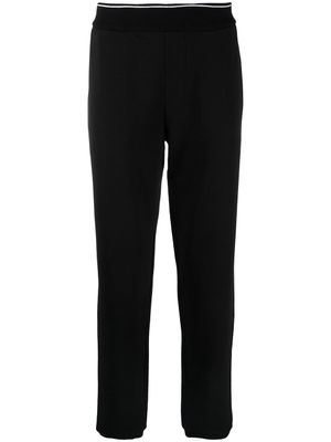 Armani Exchange pantalon de jogging à bords nervurés - Noir