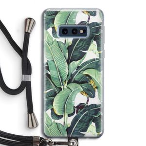 Bananenbladeren: Samsung Galaxy S10e Transparant Hoesje met koord