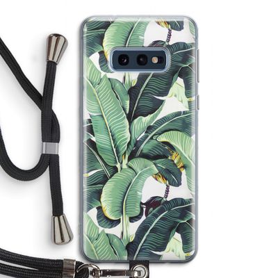 Bananenbladeren: Samsung Galaxy S10e Transparant Hoesje met koord