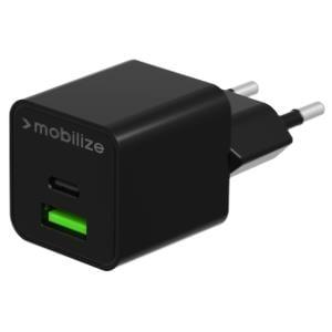 Mobilize USB + USB-C snellader 30W zwart - 9550191