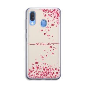 Hartjes en kusjes: Samsung Galaxy A40 Transparant Hoesje