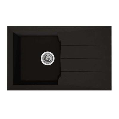 Spoelbak - BMC hars - Zwart - Inbouw - STRADOUR - Alineo 1C - 81 x 50 cm