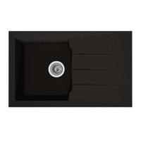 Spoelbak - BMC hars - Zwart - Inbouw - STRADOUR - Alineo 1C - 81 x 50 cm