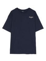 Balmain Kids t-shirt en coton à logo imprimé - Bleu