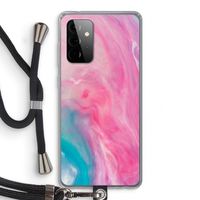 Roze explosie: Samsung Galaxy A72 5G Transparant Hoesje met koord